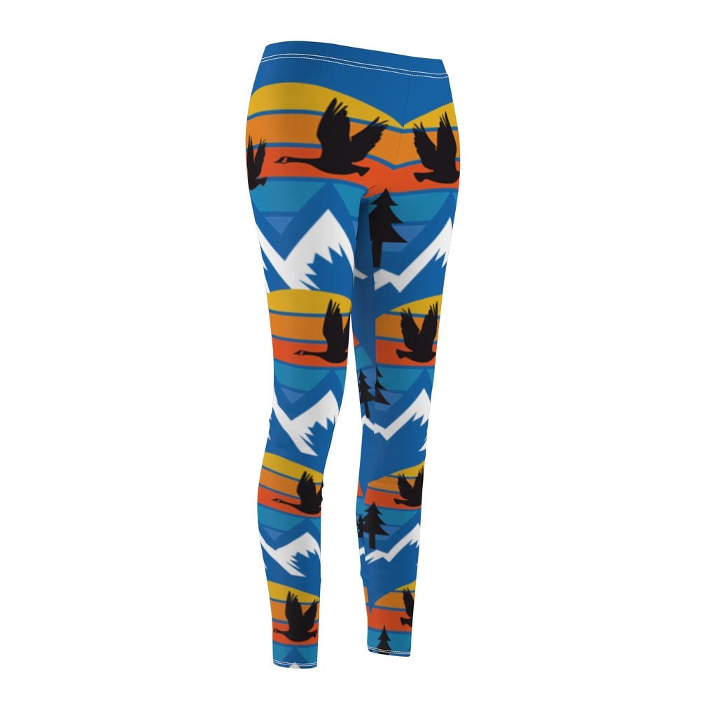 Mountain Goose Design Leggings - The Grateful Goose