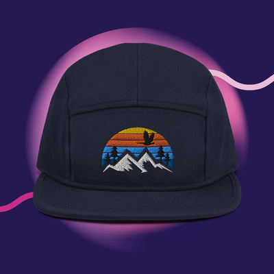 Embroidered 5 Panel Camper Hat - The Grateful Goose