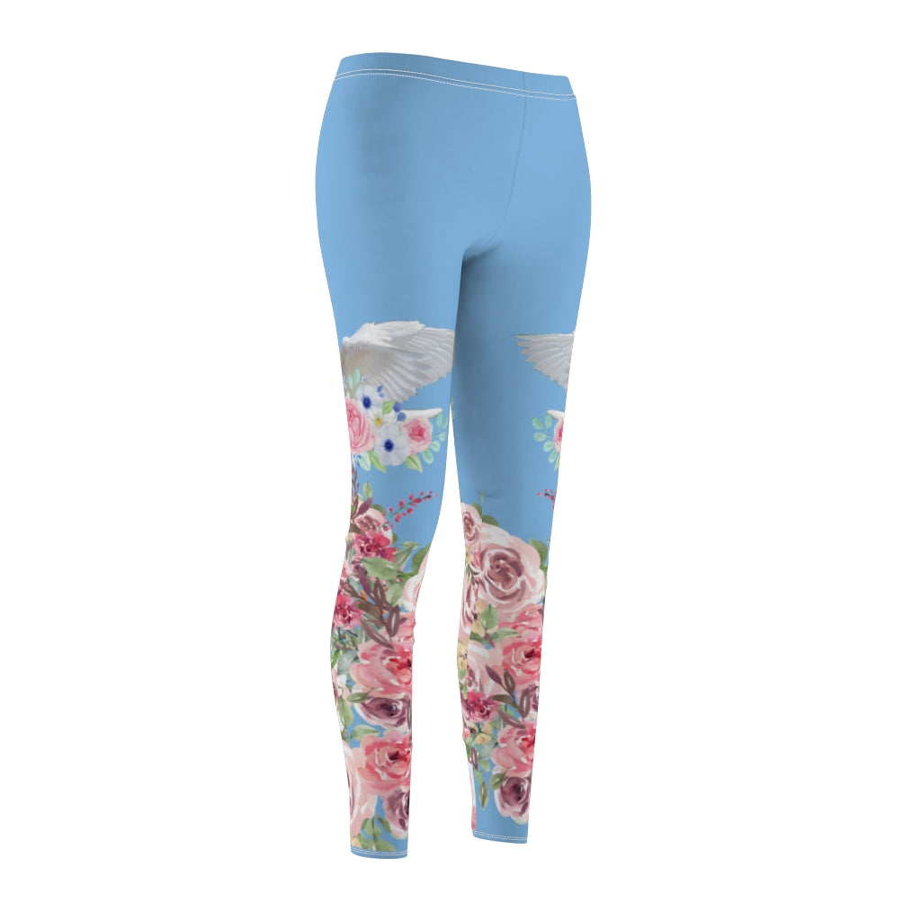 Goose Flowers Design Leggings - The Grateful Goose