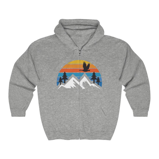 Mountain Goose 2.0 Heavy Blend Full Zip Hoodie - The Grateful Goose