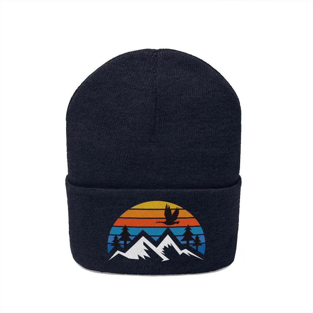 Emroidered Knit Beanie, Mountain Goose 2.0 - The Grateful Goose