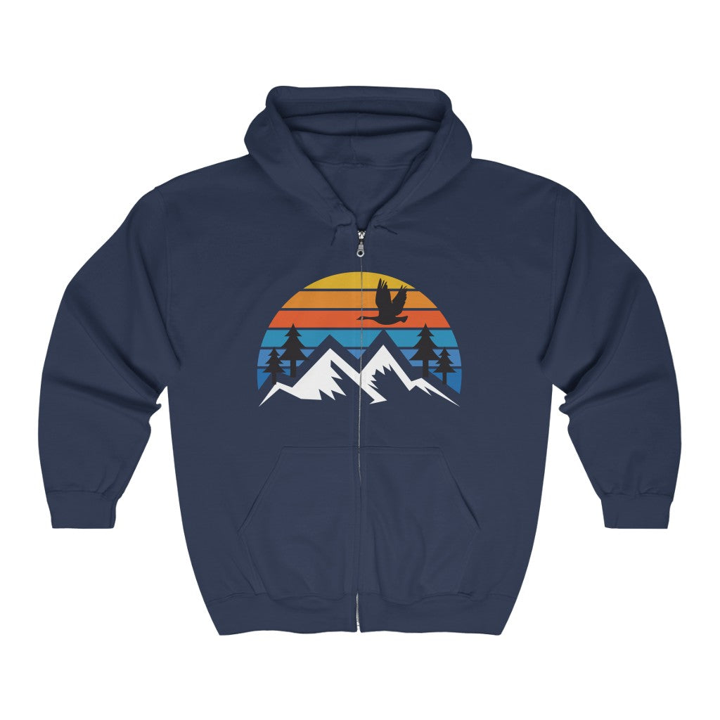 Mountain Goose 2.0 Heavy Blend Full Zip Hoodie - The Grateful Goose