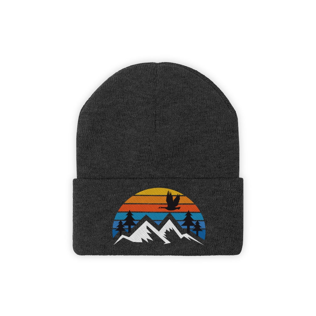 Emroidered Knit Beanie, Mountain Goose 2.0 - The Grateful Goose