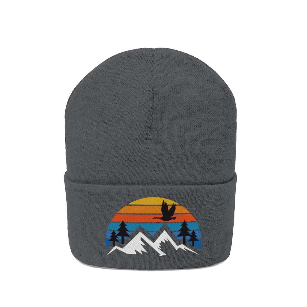 Emroidered Knit Beanie, Mountain Goose 2.0 - The Grateful Goose