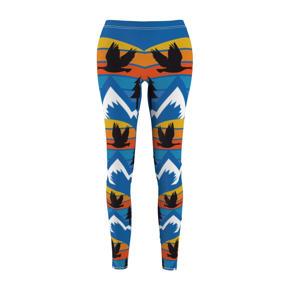 Mountain Goose Design Leggings - The Grateful Goose