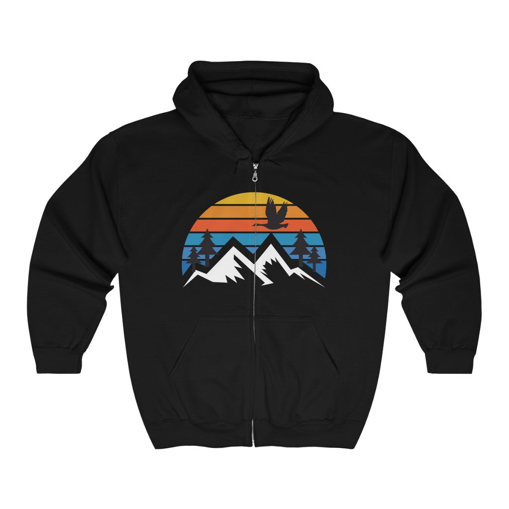 Mountain Goose 2.0 Heavy Blend Full Zip Hoodie - The Grateful Goose