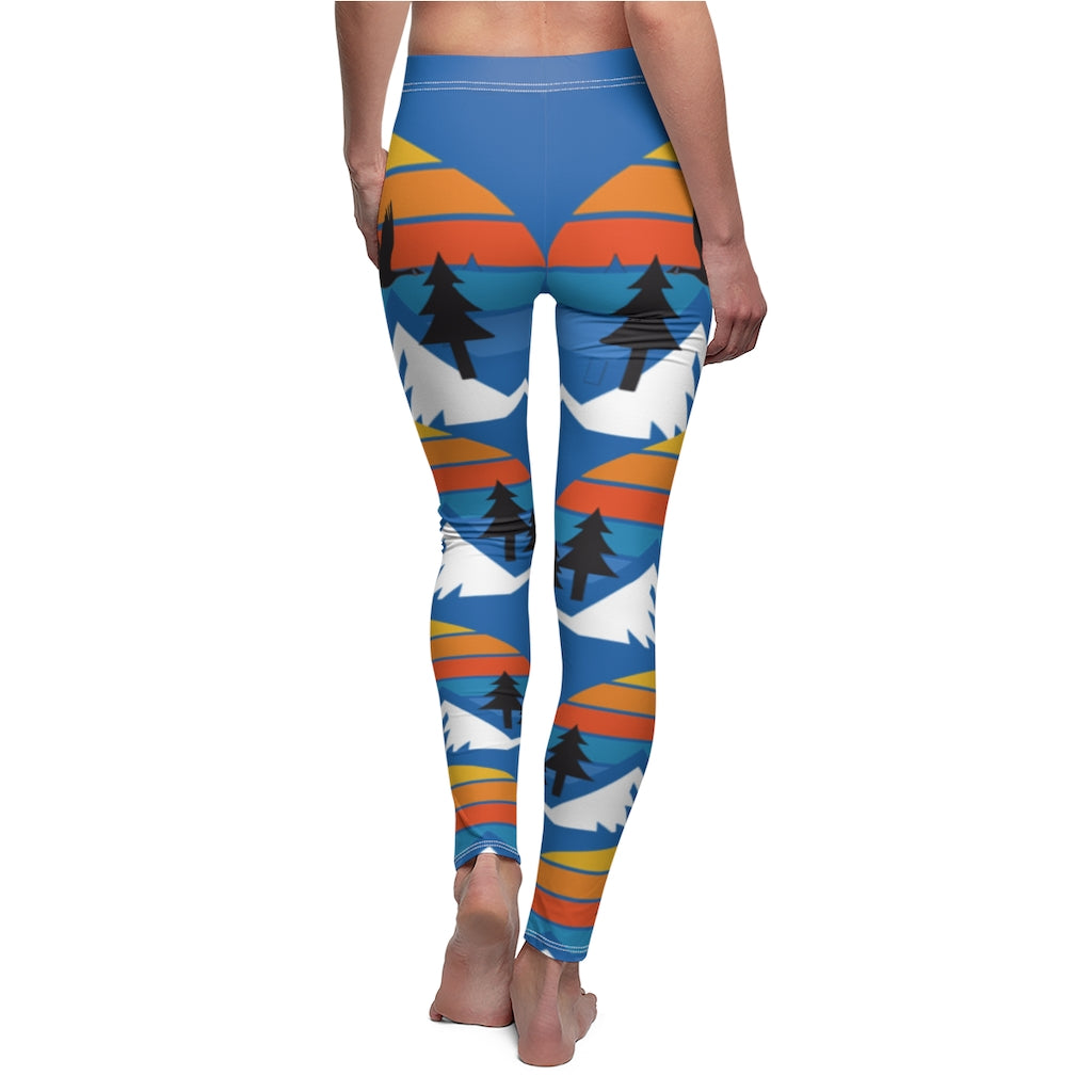 Mountain Goose Design Leggings - The Grateful Goose