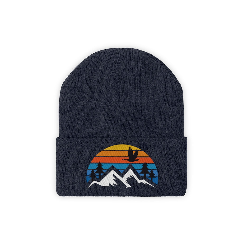 Emroidered Knit Beanie, Mountain Goose 2.0 - The Grateful Goose