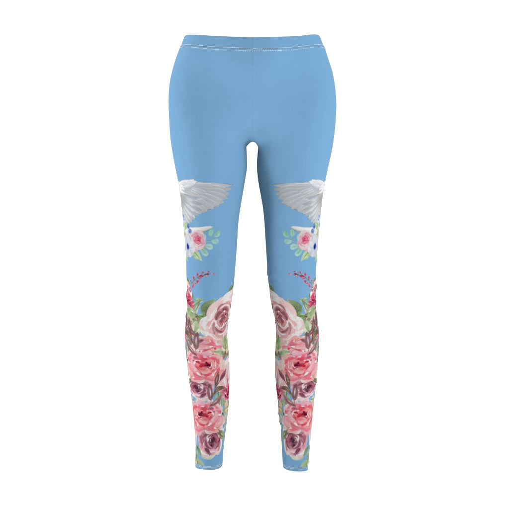 Goose Flowers Design Leggings - The Grateful Goose