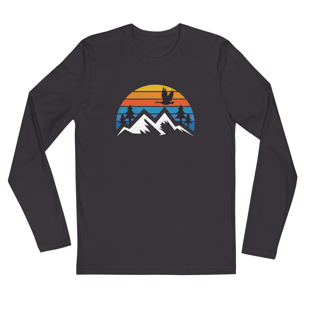 2-sided Fitted Long Sleeve Crew - The Grateful Goose