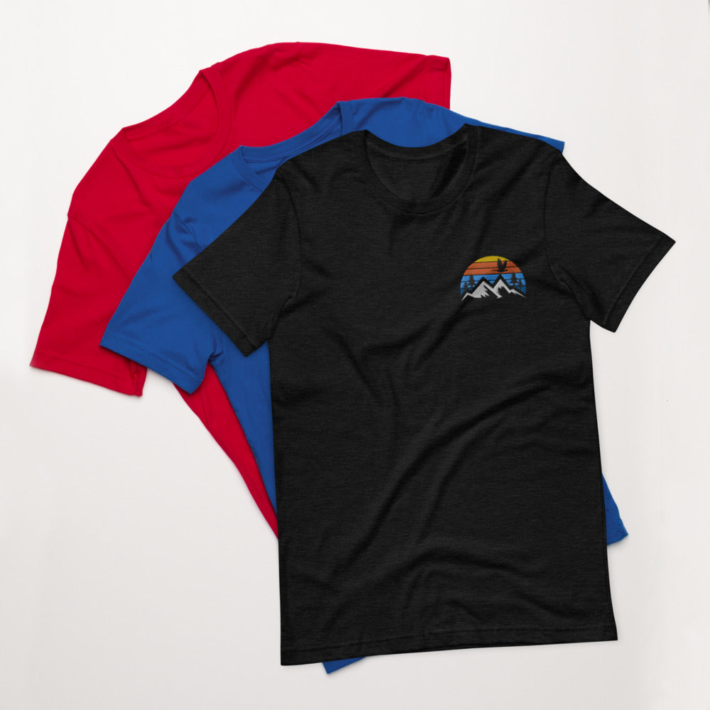 Embroidered Mountain Goose Tee - The Grateful Goose