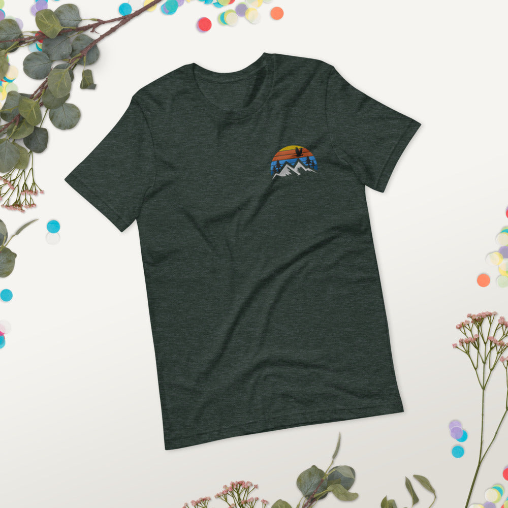 Embroidered Mountain Goose Tee - The Grateful Goose