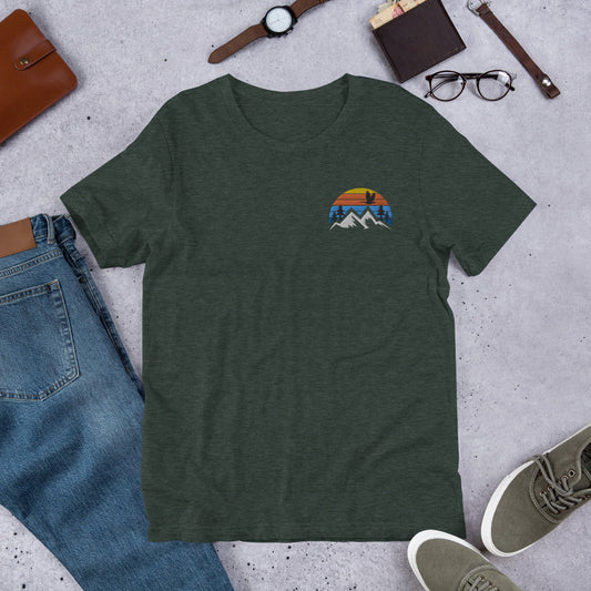 Embroidered Mountain Goose Tee - The Grateful Goose