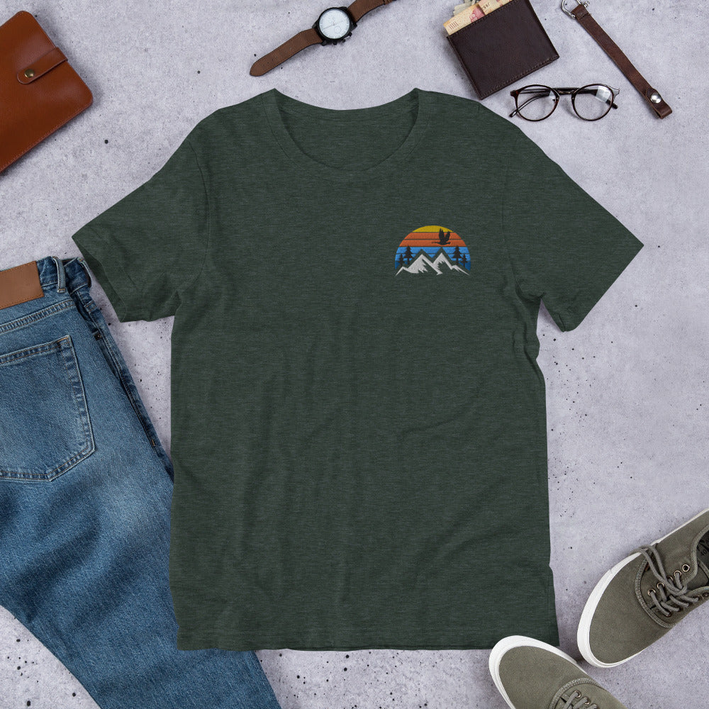 Embroidered Mountain Goose Tee