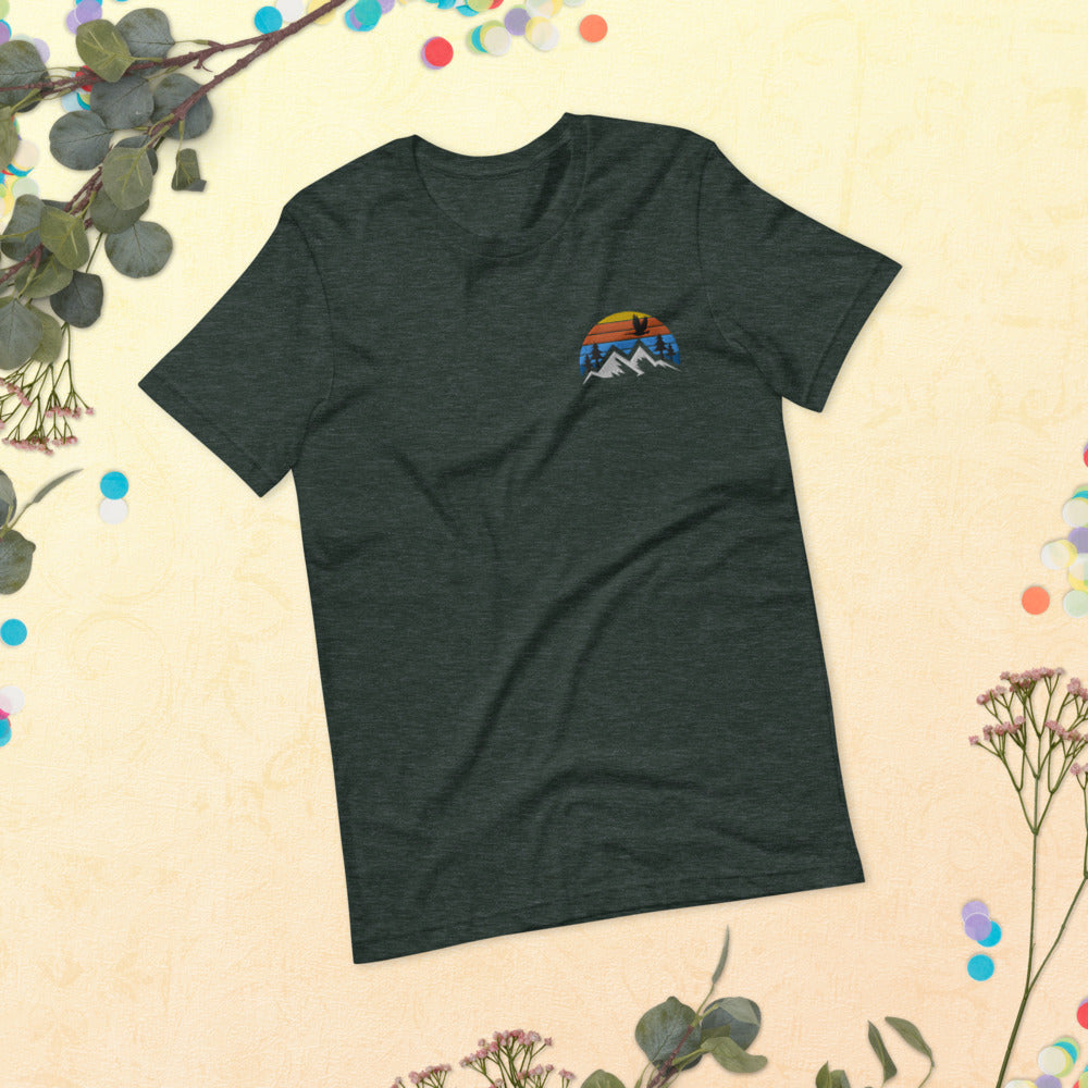 Embroidered Mountain Goose Tee - The Grateful Goose