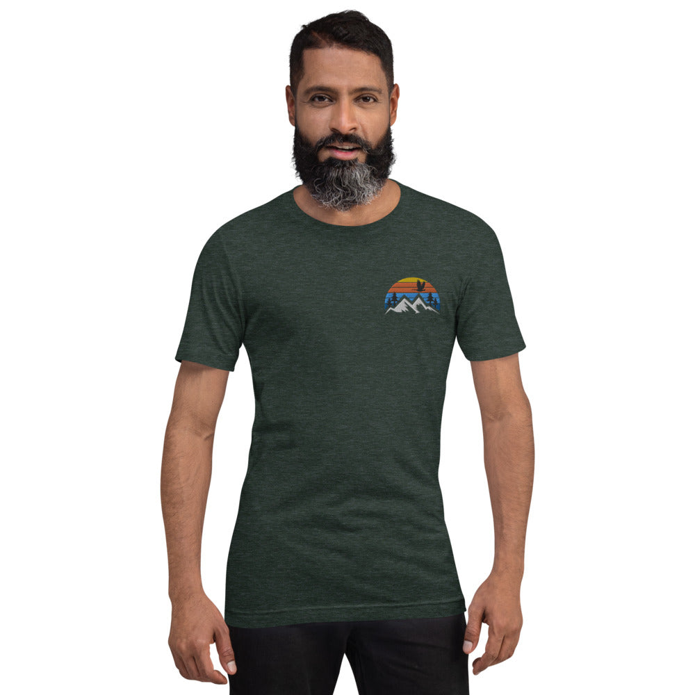 Embroidered Mountain Goose Tee - The Grateful Goose