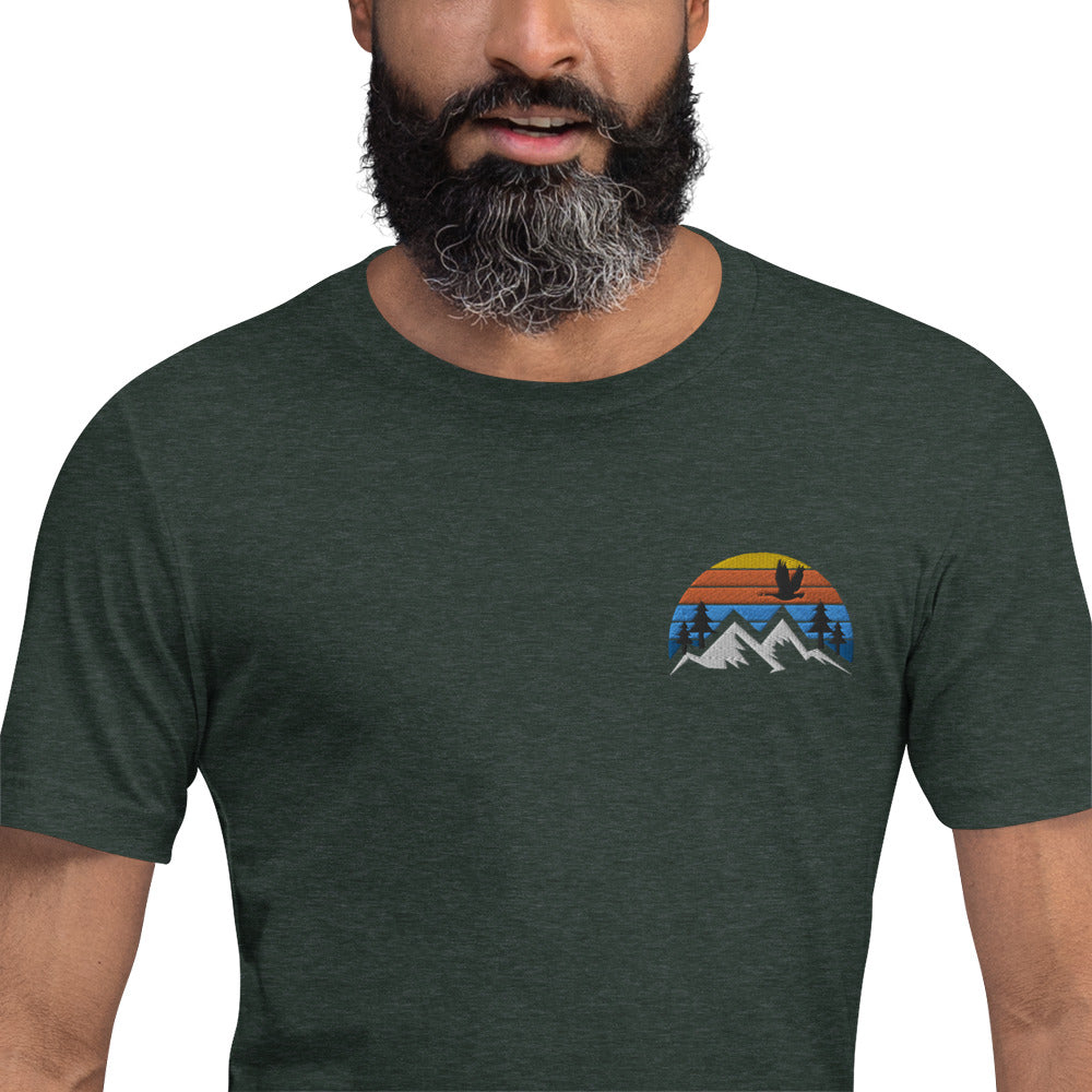 Embroidered Mountain Goose Tee - The Grateful Goose