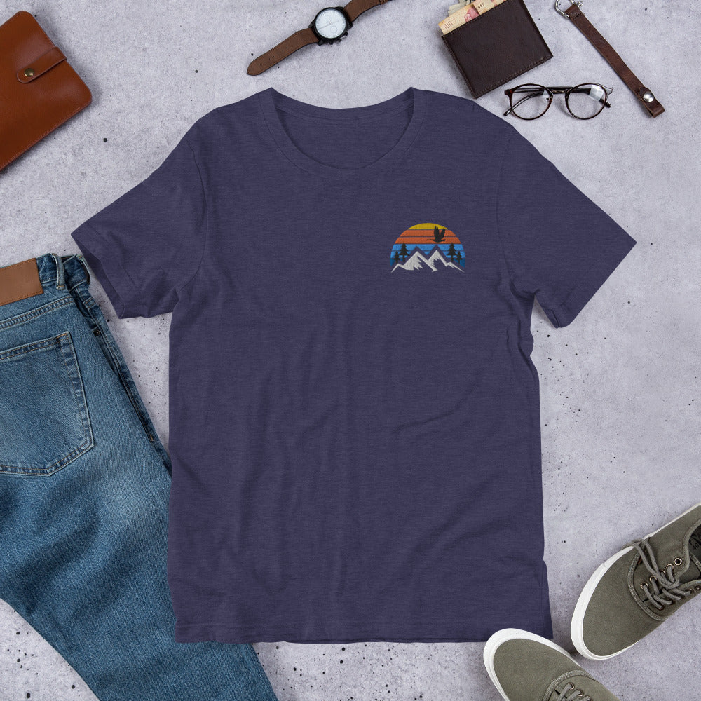 Embroidered Mountain Goose Tee - The Grateful Goose