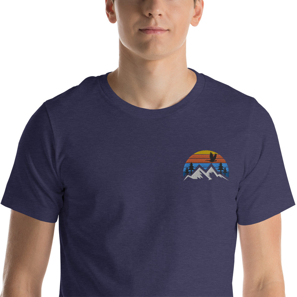 Embroidered Mountain Goose Tee - The Grateful Goose