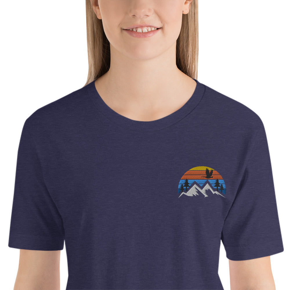 Embroidered Mountain Goose Tee - The Grateful Goose