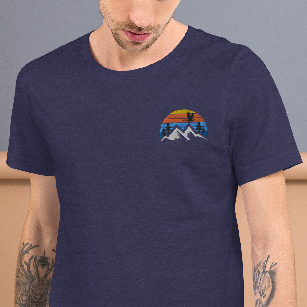 Embroidered Mountain Goose Tee - The Grateful Goose