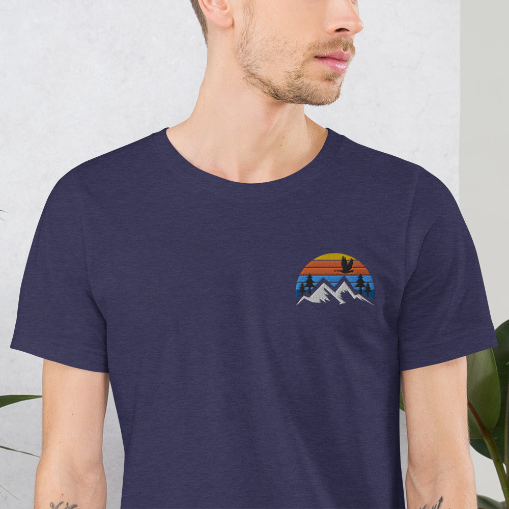 Embroidered Mountain Goose Tee | The Grateful Goose