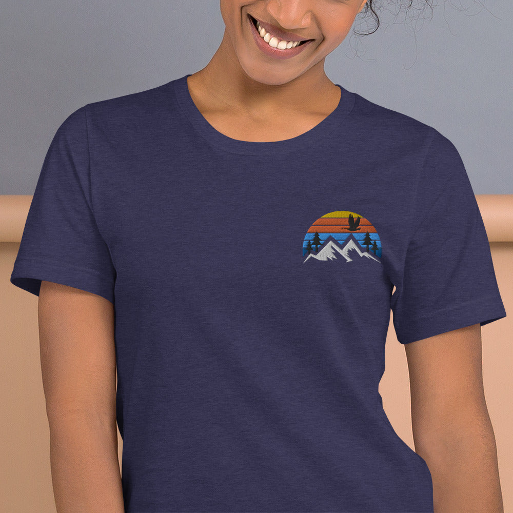 Embroidered Mountain Goose Tee - The Grateful Goose